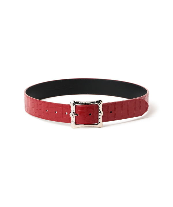 小物 future archive belt L BEAMS（ビームス）FUTURE ARCHIVE / CROCO LEATHER BELT