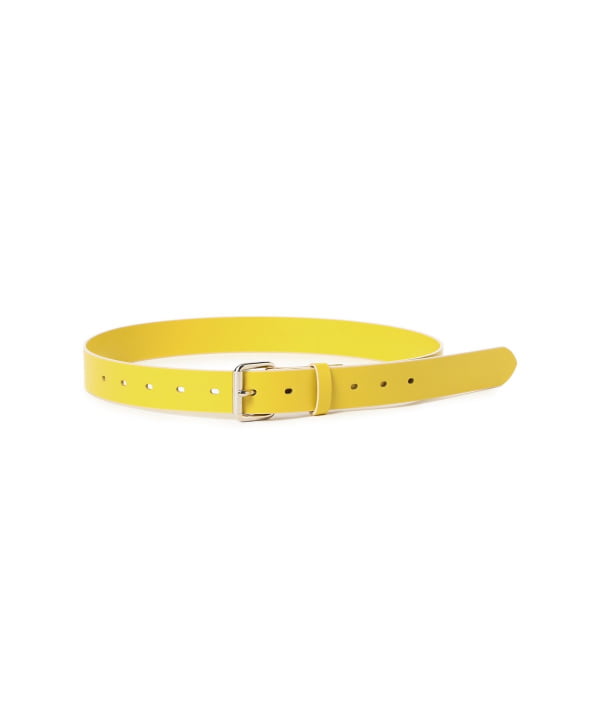 AURALEE / GLAZED LEATHER ROLLER BUCKLE BELT