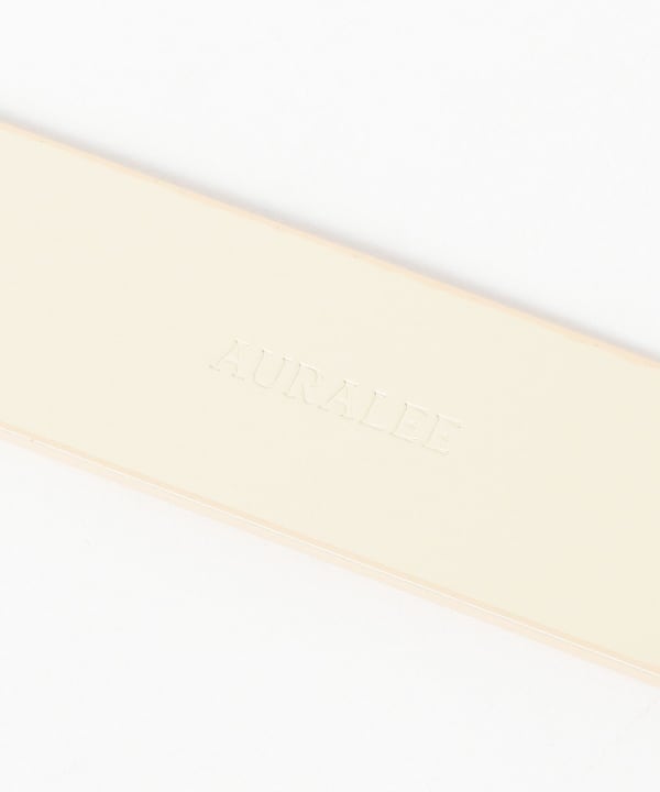 AURALEE / GLAZED LEATHER ROLLER BUCKLE BELT