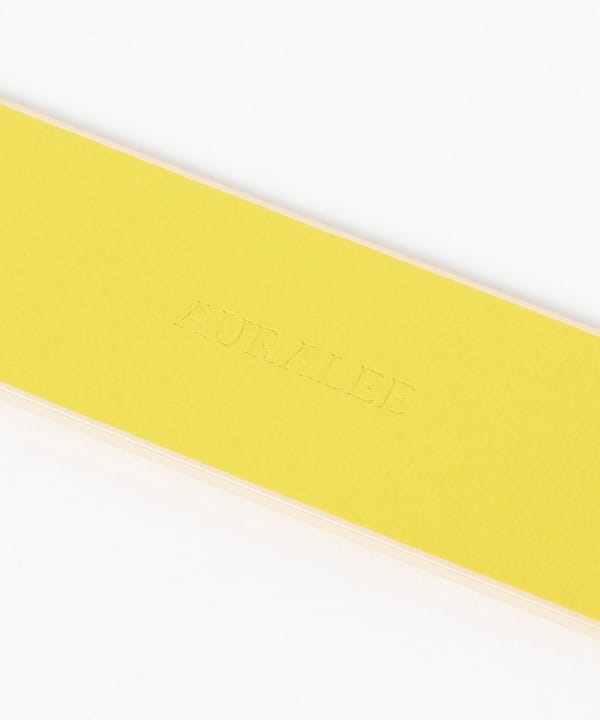 AURALEE / GLAZED LEATHER ROLLER BUCKLE BELT