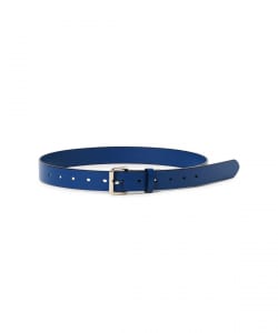 AURALEE / GLAZED LEATHER ROLLER BUCKLE BELT