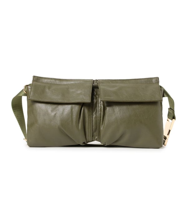 Synthetic leather belt bag