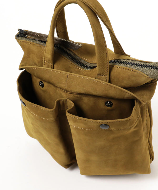 BEAMS SLOW × BEAMS / 別注1973 HELMET BAG NUBUCK LEATHER S（包包托