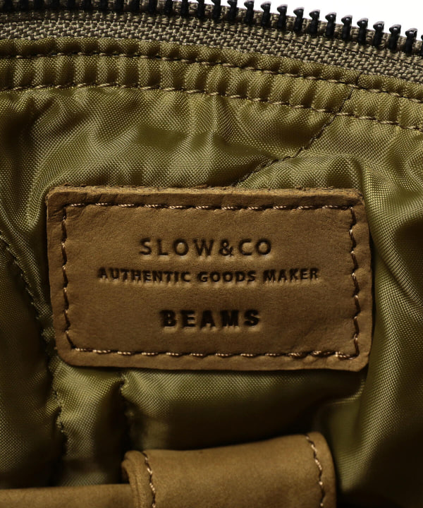 BEAMS SLOW × BEAMS / 別注1973 HELMET BAG NUBUCK LEATHER S（包包托