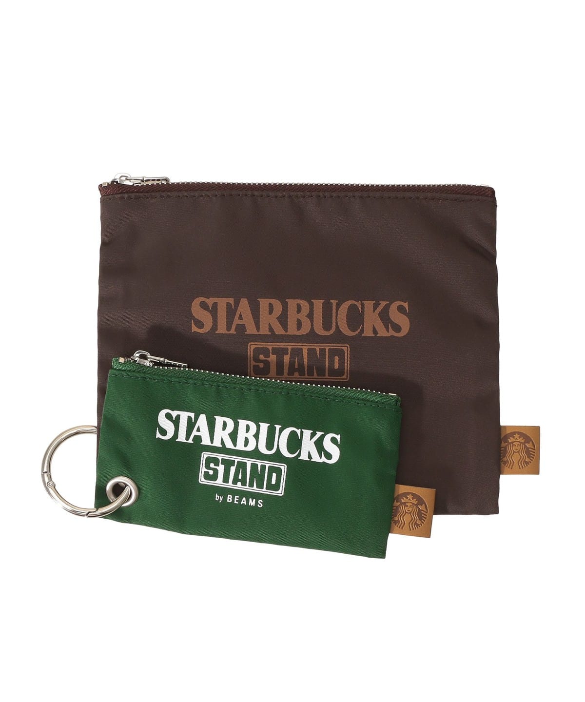 【ショップ限定商品】STARBUCKS STAND by BEAMS ビームス / 2Set ポーチ 財布・小物 MEN BROWN×GREEN ONE SIZE 【ショップ限定商品】STARBUCKS STAND by BEAMS ビームス / 2Set ポーチ 財布・小物 MEN BROWN×GREEN ONE SIZE