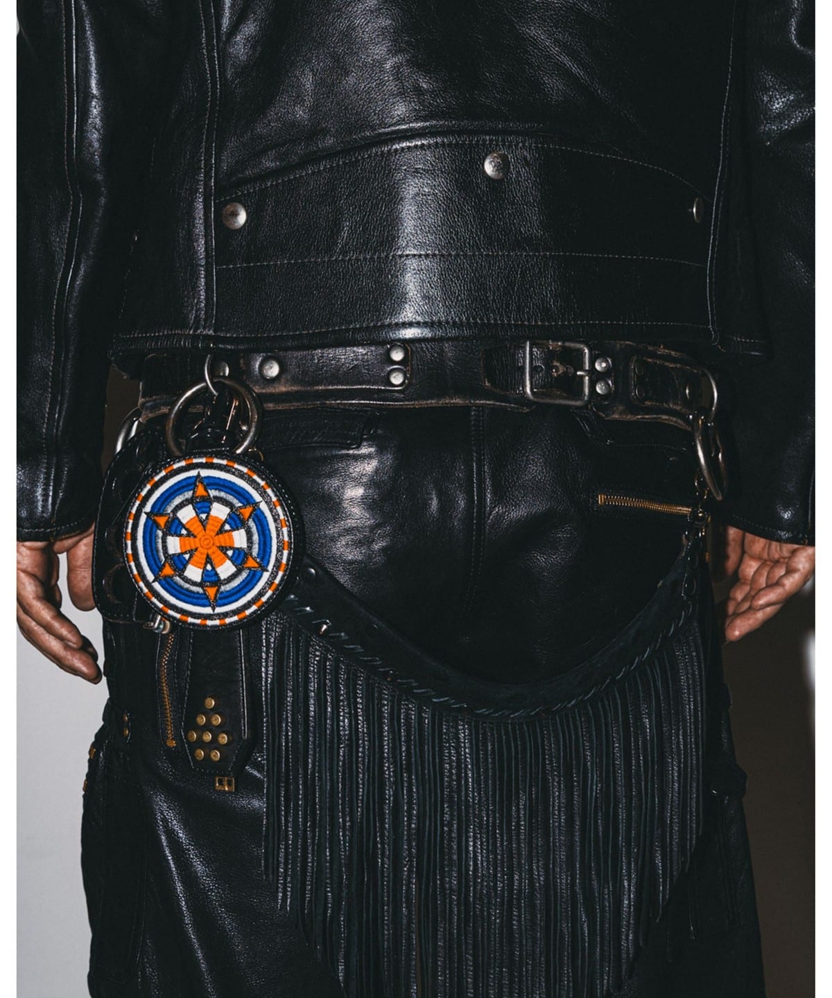 BEAMS (BEAMS) [Special order] blackmeans / CIRCLE POUCH