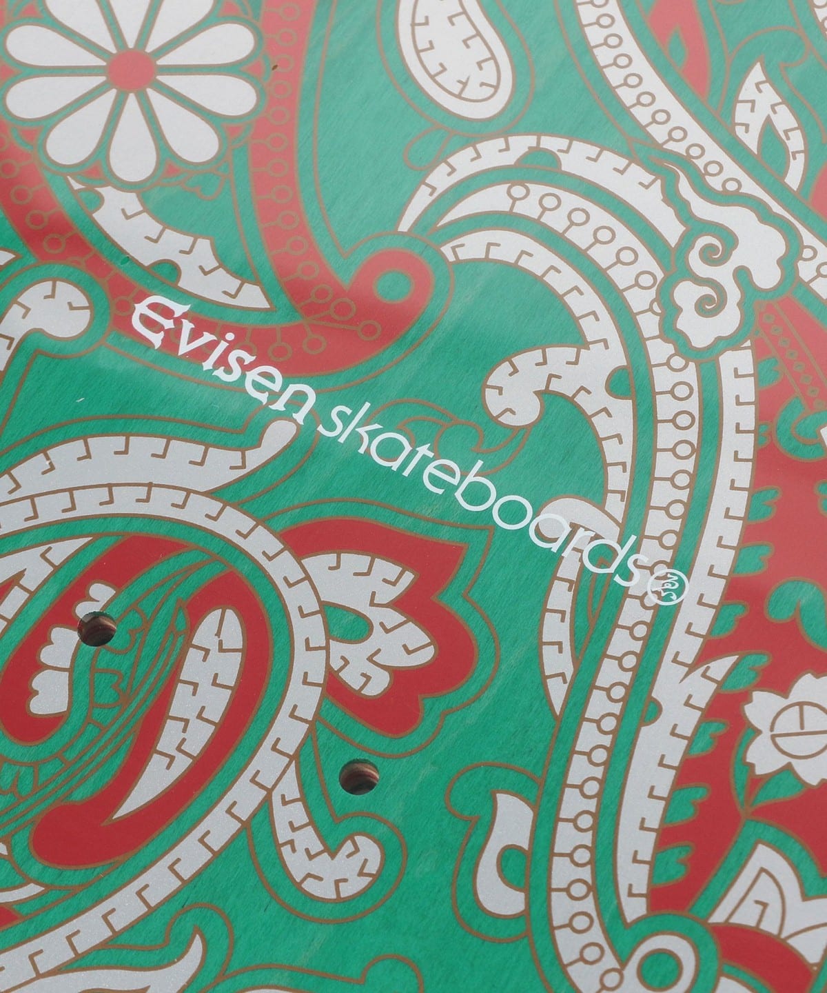 Evisen Skateboards / PAISLEY 滑板板身 紅×土耳其藍