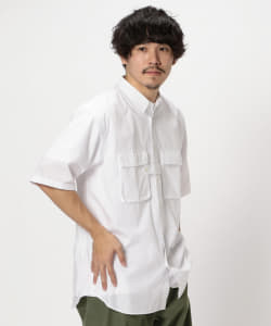BEAMS / 男裝 多功能口袋 短袖襯衫