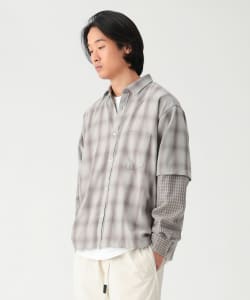 BEAMS / 男裝 層次 格紋 襯衫