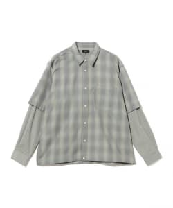 BEAMS / 男裝 層次 格紋 襯衫