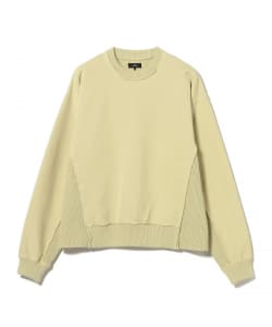 【預購】BEAMS / 男裝 寬短版 拼接 圓領 衛衣