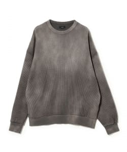 BEAMS / 男裝 寬版 色落 重磅華夫格 T恤