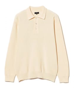 BEAMS / 男裝 12G 畦邊編織 POLO衫