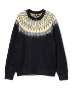 BEAMS / 男裝 寬版 5G 北歐風 長毛 長袖 針織衫