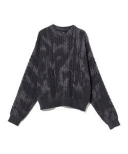 BEAMS / 男裝 寬短版 阿蘭編織 針織衫