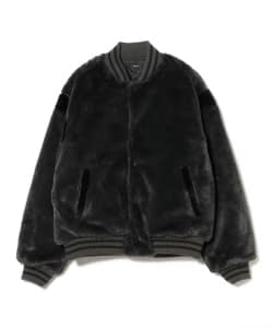 BEAMS / 男裝 寬版 人工毛絨 校隊 外套