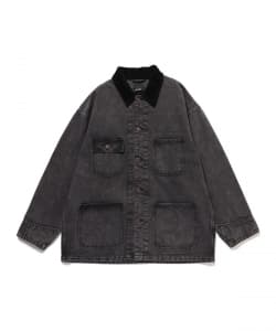 【預購】BEAMS / 男裝 褪色 丹寧 寬版 工作外套