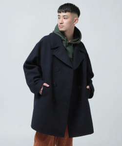 BEAMS / 男裝 刷毛 寬鬆 海軍大衣