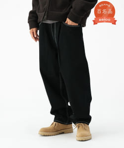 BEAMS / 男裝 寬版 錐形 丹寧 長褲