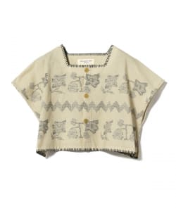 BEAMS BOY / フラワー エンブロイダリープリント シャツ