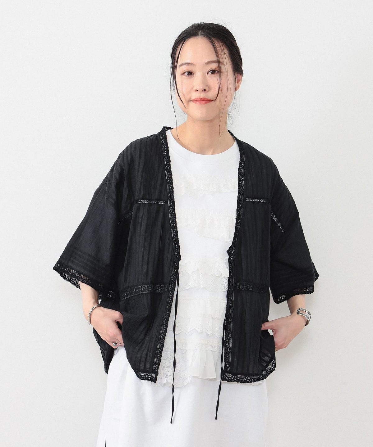 ビームスボーイ　ヴィンテージブラウス BEAMS BOY（ビームス ボーイ）ヴィンテージ レース ブラウス（シャツ