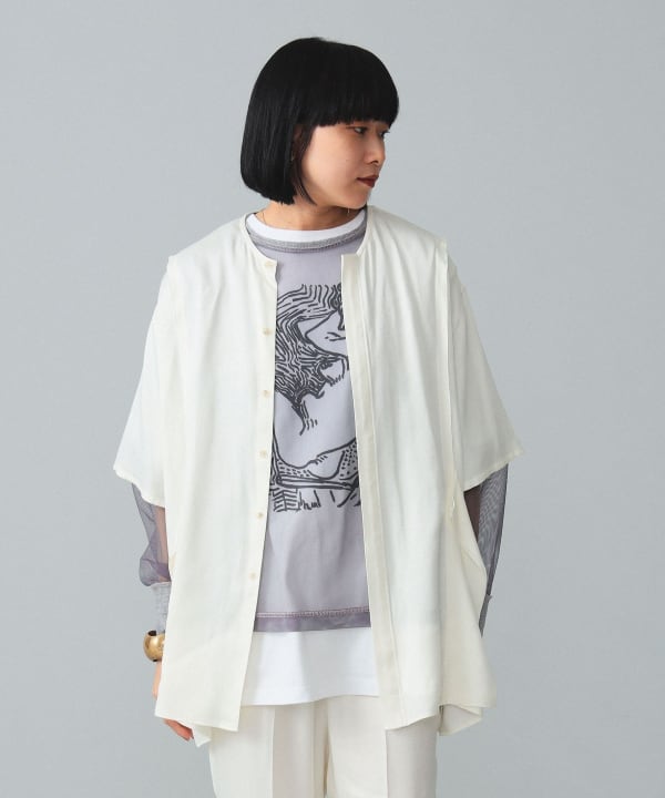 BEAMS BOY（ビームス ボーイ）maturely / FibrilSatin Blouse