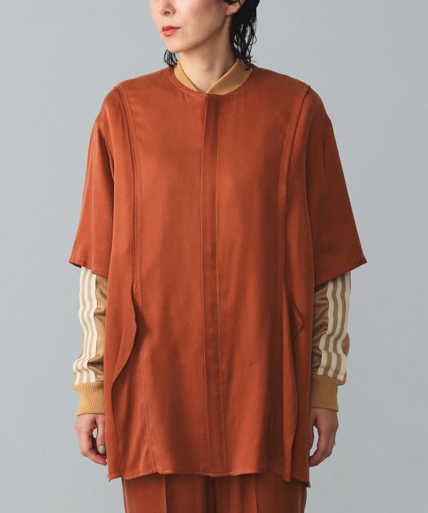 BEAMS BOY（ビームス ボーイ）【タイムセール】maturely / FibrilSatin Blouse（シャツ・ブラウス  カジュアルシャツ）通販｜BEAMS