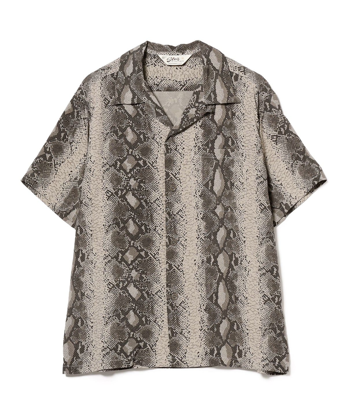 STAR OF HOLLYWOOD スター オブ ハリウッド / HIGH DENSITY RAYON OPEN SHIRT "SNAKE" シャツ・ブラウス WOMEN GREY S STAR OF HOLLYWOOD スター オブ ハリウッド / HIGH DENSITY RAYON OPEN SHIRT "SNAKE" シャツ・ブラウス WOMEN GREY S
