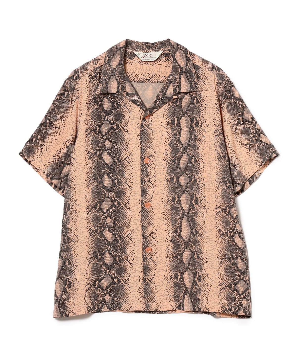 STAR OF HOLLYWOOD スター オブ ハリウッド / HIGH DENSITY RAYON OPEN SHIRT "SNAKE" シャツ・ブラウス WOMEN PINK S STAR OF HOLLYWOOD スター オブ ハリウッド / HIGH DENSITY RAYON OPEN SHIRT "SNAKE" シャツ・ブラウス WOMEN PINK S