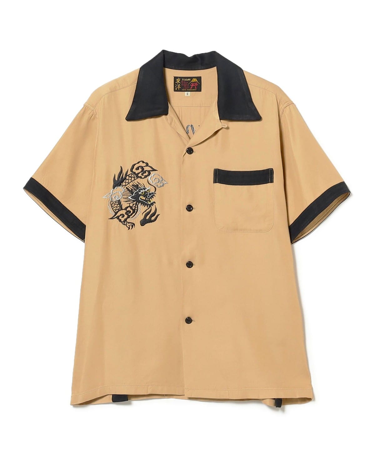 テーラー東洋 テーラートウヨウ / SUKA BOWLING SHIRT "DRAGON & JAPAN MAP" シャツ・ブラウス WOMEN BEIGE S テーラー東洋 テーラートウヨウ / SUKA BOWLING SHIRT "DRAGON & JAPAN MAP" シャツ・ブラウス WOMEN BEIGE S