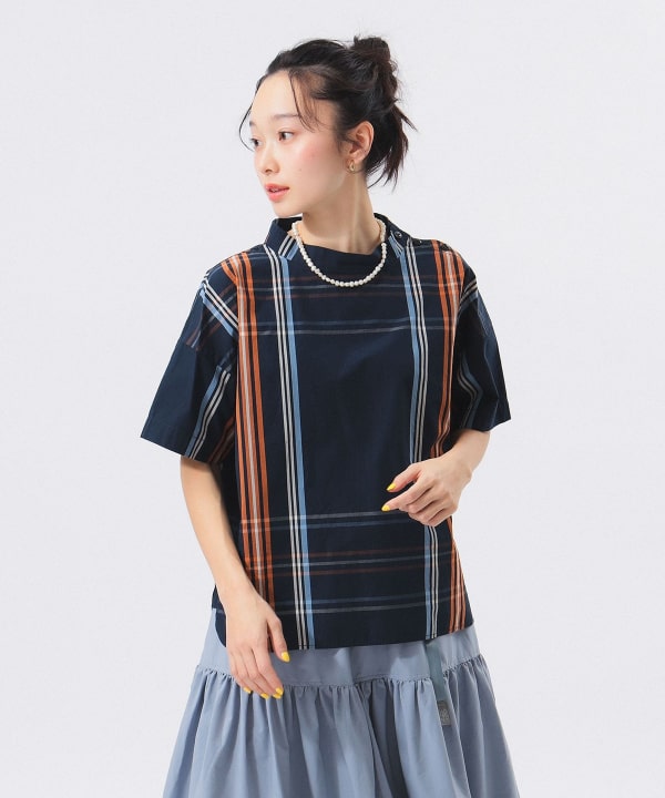 専門店では BEAMS BOY（ビームス ボーイ）ボーイ ビッグ タータン プル シャツ+ブラウス(長袖+七分)