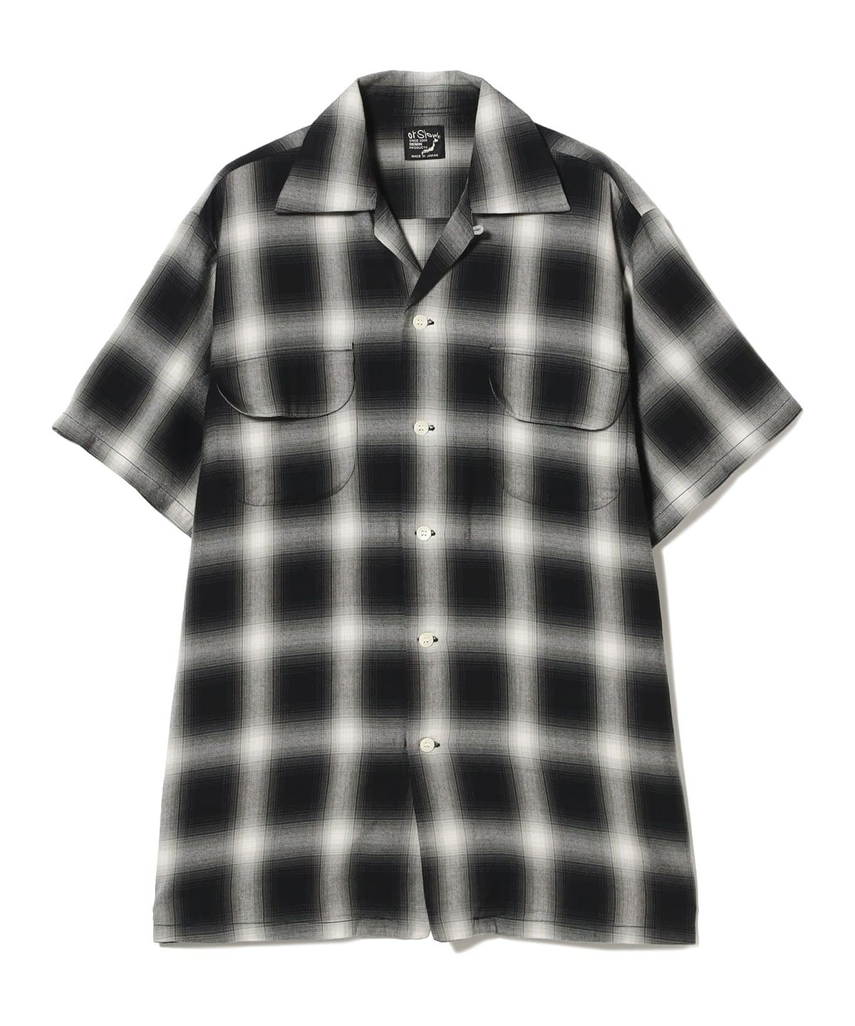 orSlow オアスロウ / オンブレ チェック オープンカラー シャツ シャツ・ブラウス WOMEN BLACK DENIM STONE D61S 1 orSlow オアスロウ / オンブレ チェック オープンカラー シャツ シャツ・ブラウス WOMEN BLACK DENIM STONE D61S 1