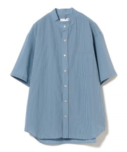 ts(s) / Stripe Band Collar Short Sleeve Shirt