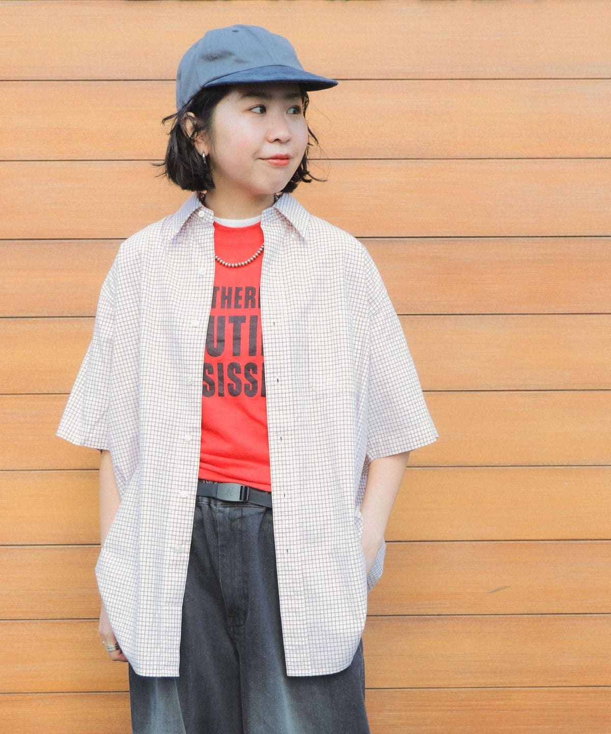 ボーイ チェック ビッグ ボタンダウン シャツ シャツ・ブラウス WOMEN OFF WHITE ONE SIZE ボーイ チェック ビッグ ボタンダウン シャツ シャツ・ブラウス WOMEN OFF WHITE ONE SIZE