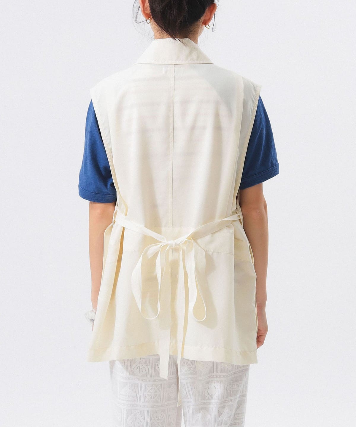 【IVORY】ハンティング ノースリーブ シャツ BEAMS BOY（ビームス ボーイ）ハンティング ノースリーブ シャツ