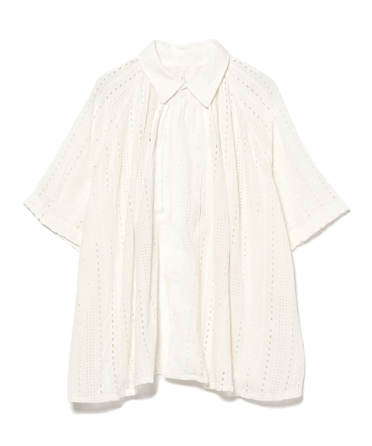 ENGINEERED GARMENTS エンジニアド ガーメンツ / LAB Shirt シャツ・ブラウス WOMEN White Rayon Embroidery E 1 ENGINEERED GARMENTS エンジニアド ガーメンツ / LAB Shirt シャツ・ブラウス WOMEN White Rayon Embroidery E 1