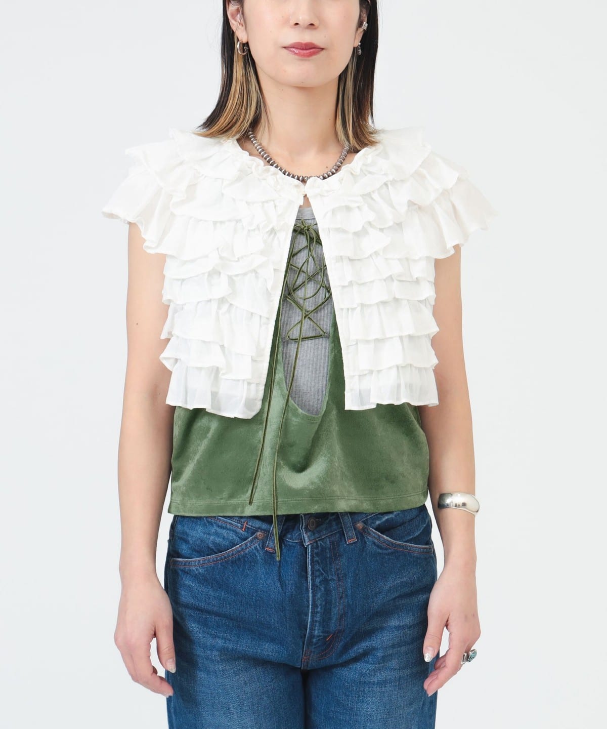 クールな価格でホットなピック JAPAN BEAMS 〈WOMEN〉ショート シャツ ティアード トップス