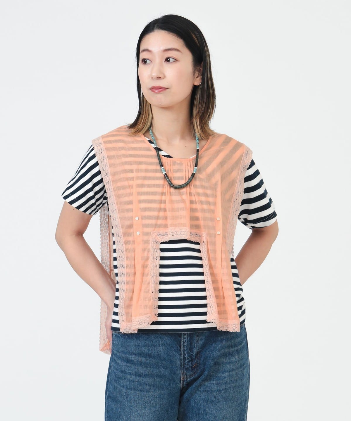 BEAMS JAPAN（BEAMS JAPAN）<女裝>蕾絲背帶無袖上衣（襯衫/女