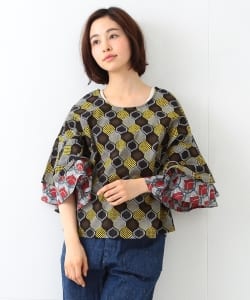 OZ CREATION / バティック柄 2枚袖 ブラウス