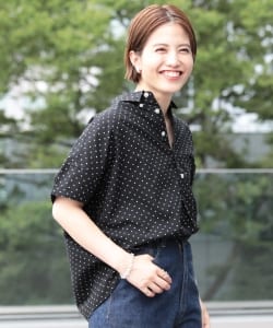 BEAMS BOY / ドット ボタンダウン プルオーバーシャツ