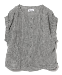 D221029 BEAMS BOY リネンギャザーフレンチスリーブ シャツ