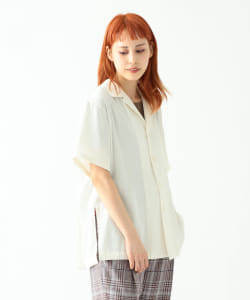＜WOMEN＞BEAMS JAPAN / オープンカラー ショートスリーブ シャツ