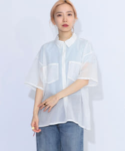 ＜WOMEN＞BEAMS JAPAN / 3/4ジップ ワークシャツ