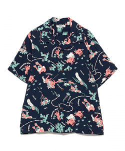 SUNSURF / RAYON HAWAIIAN SHIRT “PANIOLA TOWN”