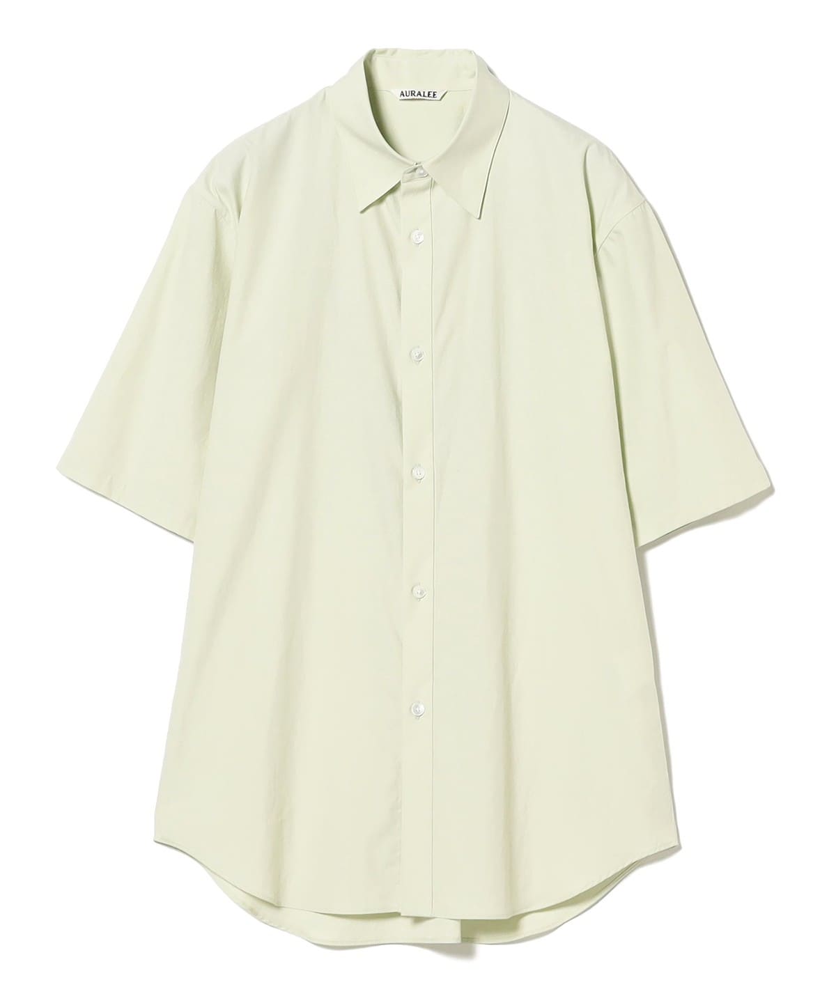 AURALEE オーラリー / WASHED FINX TWILL HALF SLEEVED SHIRT シャツ・ブラウス WOMEN LIGHT GREEN 1 AURALEE オーラリー / WASHED FINX TWILL HALF SLEEVED SHIRT シャツ・ブラウス WOMEN LIGHT GREEN 1