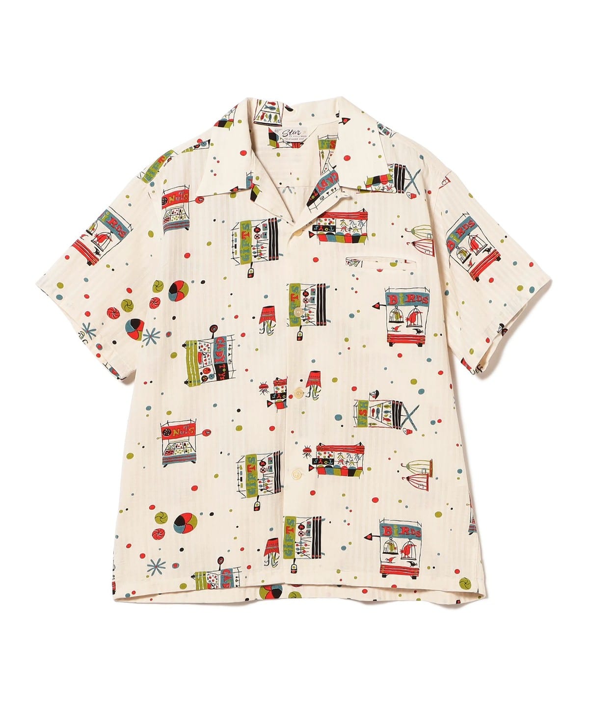 STAR OF HOLLYWOOD スター オブ ハリウッド / DOBBY COTTON OPEN SHIRT "STREET STALL" シャツ・ブラウス WOMEN WHITE M STAR OF HOLLYWOOD スター オブ ハリウッド / DOBBY COTTON OPEN SHIRT "STREET STALL" シャツ・ブラウス WOMEN WHITE M