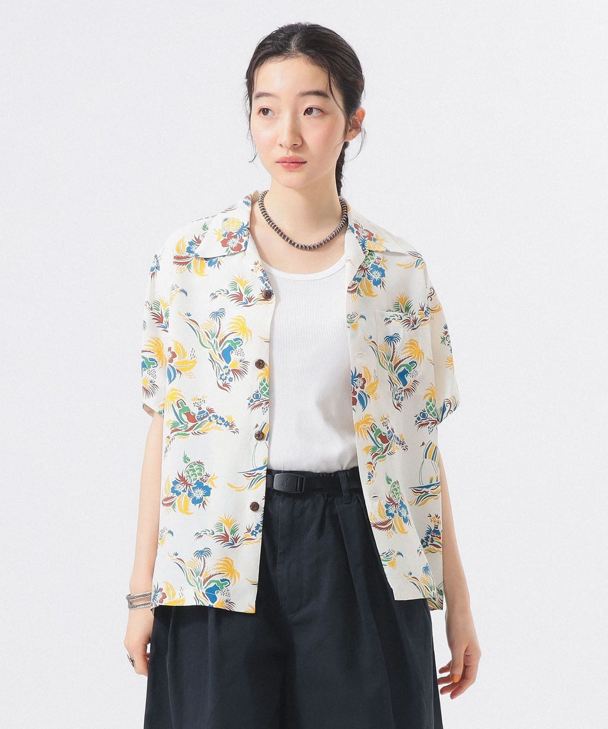 BEAMS BOY (BEAMS BOY) [Special order] SUN SURF / Open Collar Shirt