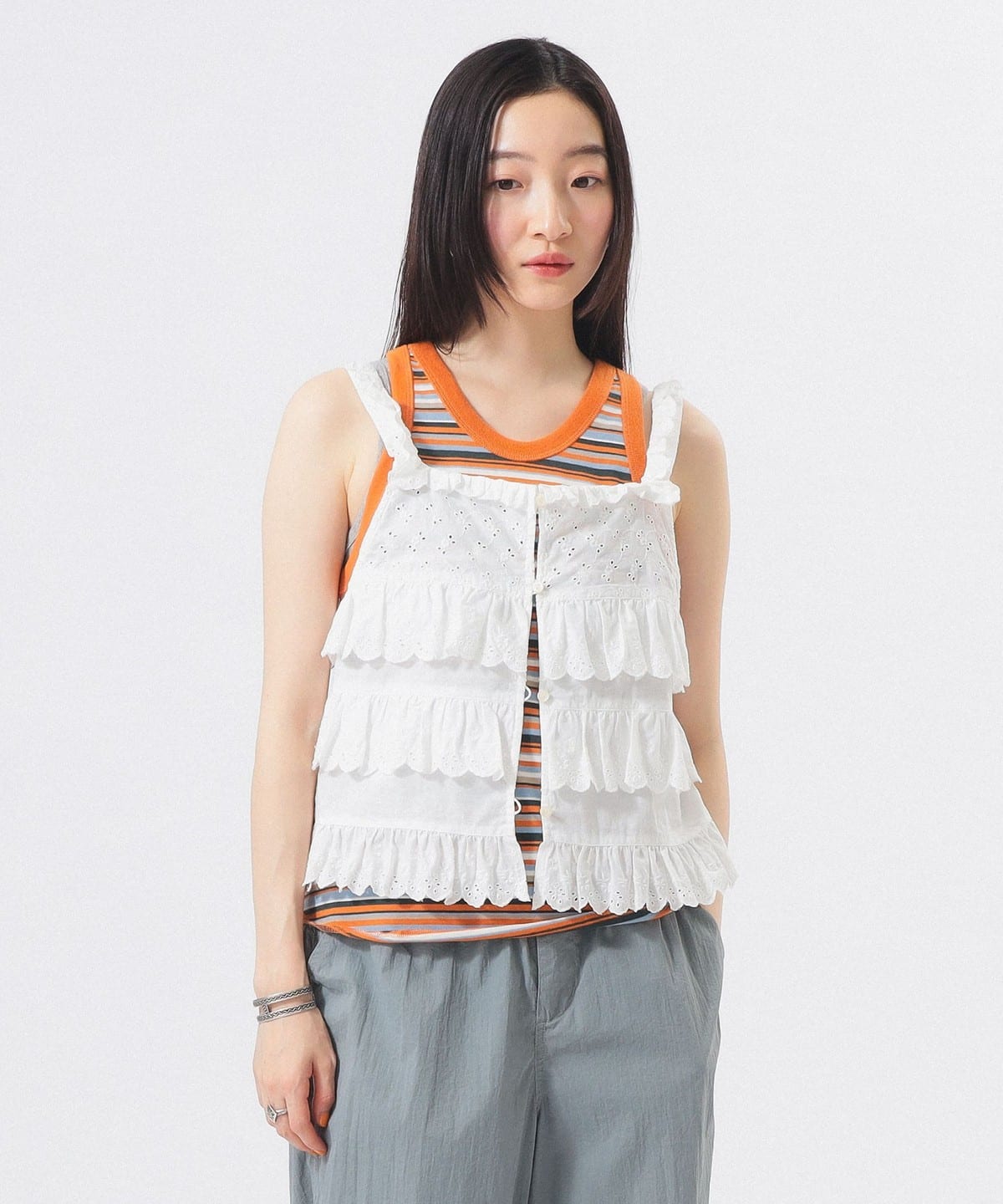 BEAMS BOY（ビームス ボーイ）カットワーク キャミソール（シャツ