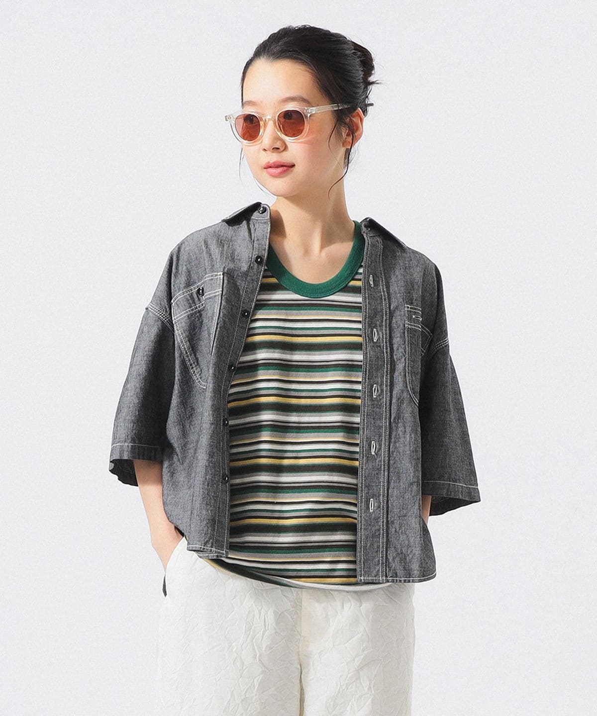 美品　BEAMS BOY ビームスボーイ　セーラーカラーブラウス　グレー やっぱりマリンが好きだ！！｜ビームス ボーイ 原宿｜BEAMS