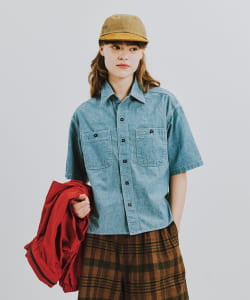 【+10%ポイントUP】シャンブレー ショートスリーブ